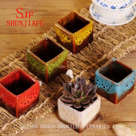 Home Decoration Keramik Blumentopf mit verschiedenen Farben