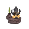 Keramik Ganesha Wasserfall Backflow Weihrauchbrenner Produktionslieferant gelb Keramik Ganesha Weihrauchbrenner 
