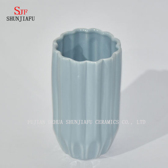 Keramikvase Set, verschiedene Größen, blau, grün, 2er Set
