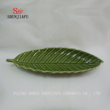 Green Leaf Ceramic Glossy Sauce Essteller