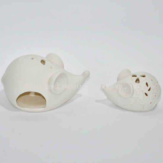 Mausform Keramik Design Teelicht Sturm Laterne - Kerzenhalter / Weihnachtsgeschenk