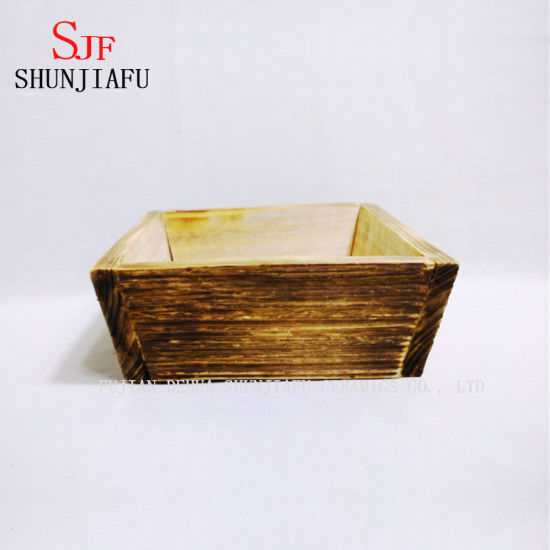 Großhandelspreis Square Wood Pflanzgefäß für Blumenpflanzung