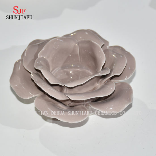 Mehr Farbe Lotus Blumenform Teelicht Kerzenhalter Keramik Kerzenhalter