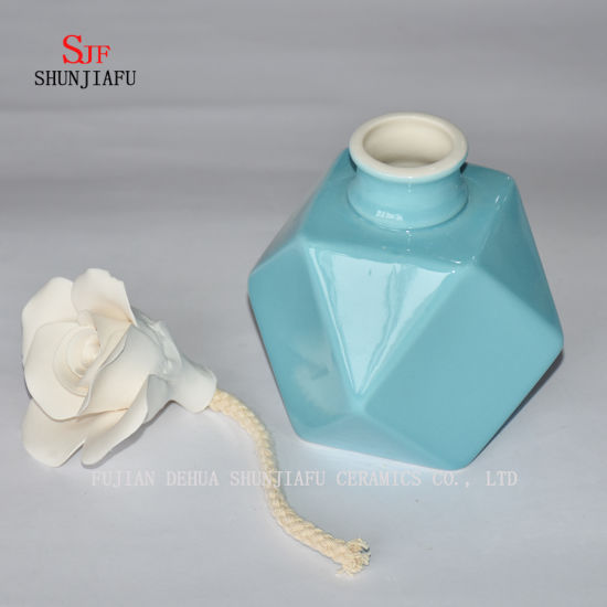 Keramikbrenner Aromatherapie Diffusor Teelicht Dufthalter mit Blume / B.
