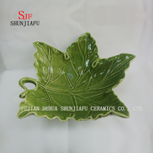 Blattform, Keramik-Geschirrschale Grüne Celadon-Marmeladenschale für zu Hause