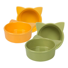 mit Cat Ear Style Circular Ceramic Hundefutter Pink Ceramic Pet Feeder Keramik Cat Bowl