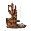Braune Farbe mit beiden Buddha's Hand Flower Style Rückfluss Keramik Räuchergefäß Keramik Rückfluss Weihrauchbrenner