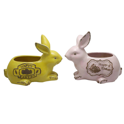 Keramik Kaninchen Blumentopf