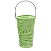 Keramik Green Basket Style Hurricane Lampe