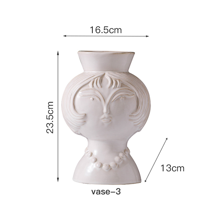 Keramikgesicht Vase Möbeldekoration