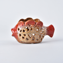 Roter Fisch Stil Design Keramik Obstschale Keramik Garnschale, Garnschale, Strickschale, Häkelschale, hellblaue Garnschale, auf Bestellung gefertigt