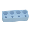 Blaue horizontale Platte 4 Löcher Kieselgur Zahnbürstenhalter
