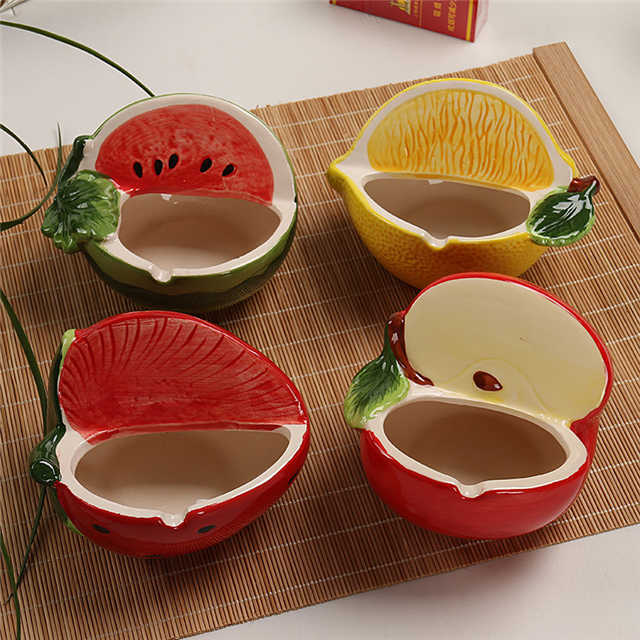 Aschenbecher im Keramik-Wassermelonen-Stil