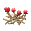 Driftwood Kerzenhalter mit 4pcs Kerzenschalen Tabletop Tee hölzerne Kerzenhalter
