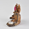 Braune Farbe mit beiden Buddha's Hand Flower Style Rückfluss Keramik Räuchergefäß Keramik Rückfluss Weihrauchbrenner
