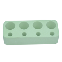 Grüne horizontale Platte 4 Löcher Kieselgur Zahnbürstenhalter
