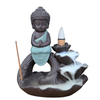 Keramik Grüne Statue Ganesha Wasserfall Rückfluss Räucherstäbchen Räucherstäbchenhalter