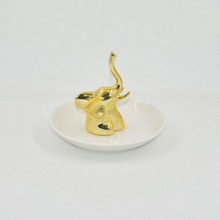 Golden Elephant Shape Hochzeitsdekoration Geschenk Schmuck Tablett Trinket Tray Keramik Ehering Halter