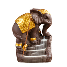 Heimtextilien Dekorieren Keramik Statue Golden Elephant Keramik Backflow Weihrauchbrenner