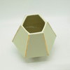 Heimtextilien Dekoration Tisch Keramik Vase Desktop Dekoration Polyhedrose Gelbe Keramik Vase